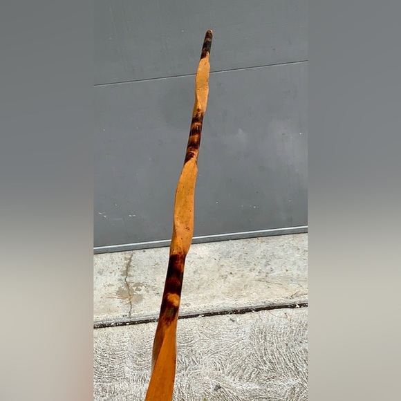 19th Century Antique Twisted Burley Wood Swagger Stick Cane Shillelagh Cudgel - Picture 8 of 14